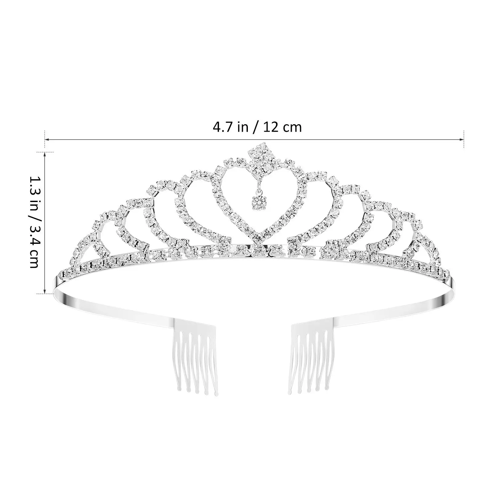 Wedding Hair Accessories Tiara Crown Crowns for Brides Headbands Comb Forehead Headpiece Bridesmaid Tiaras Women Child