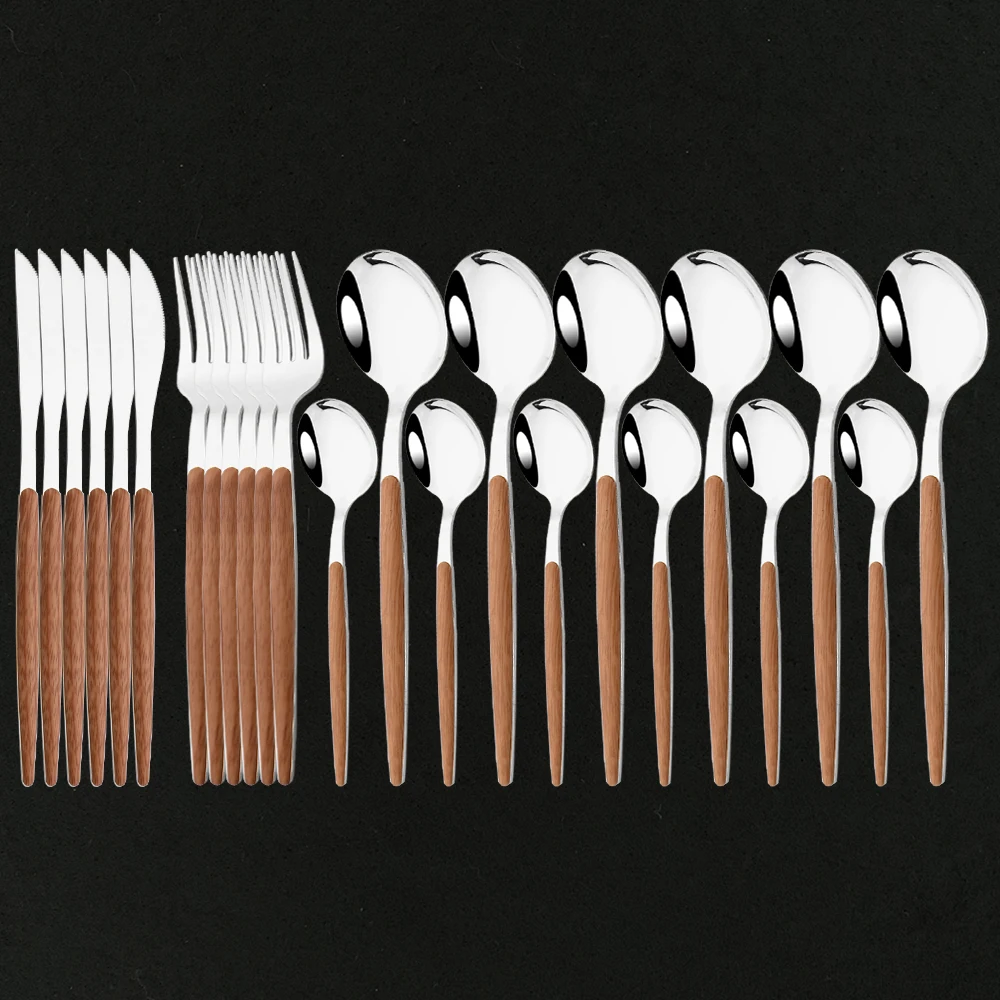 

6/30 шт., столовые приборы из нержавеющей стали