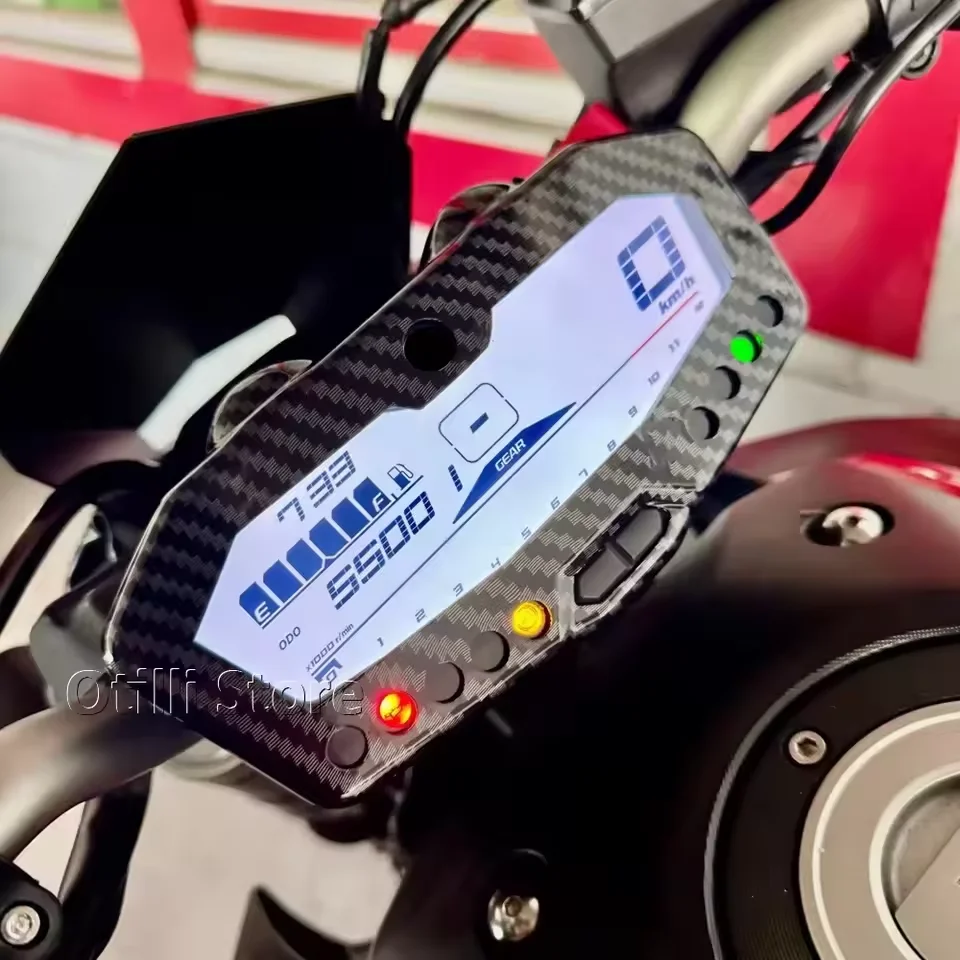 MT-07 FZ-07 오토바이 탄소 섬유 계기판 서라운드 게이지 패널 커버 Yamaha MT07 FZ07 2014-2020 Tracer 700 2016-2019