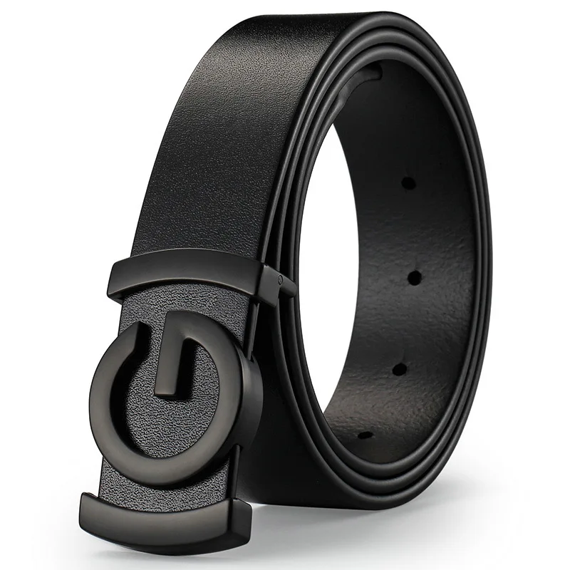 Work Men belt Genuine Leather Male Belt Metal Alloy Buckle Brand Luxury Design Waist Strap Belts for Men jeans leather belt