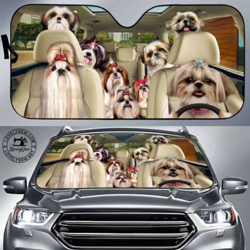 

Солнцезащитный козырек для лобового стекла автомобиля Shih tzu