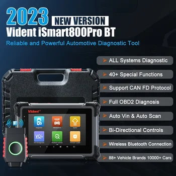 Vident iSmart800Pro BT OBD2 Bluetooth Car Diagnostic Tools 40 Reset Function Key Programmer BiDirectional Sanner