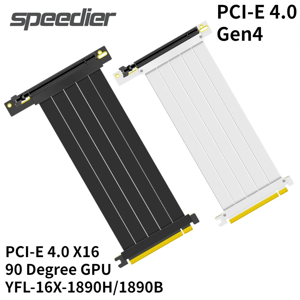 Cabo de Riser Universal Pcie 4.0 X16 Rtx3090 Rx6900xt X570 B550 Testado Blindado de Alta Velocidade 90 180 Graus Jogos Pci Express Gen4
