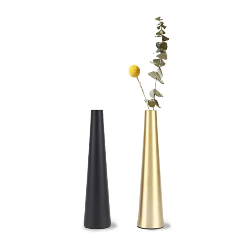 Nordic Metal Vase Gold/Black Small Flower Vases Arrangement Flower Container for Wedding Table Centerpiece Decoration Home Decor 4