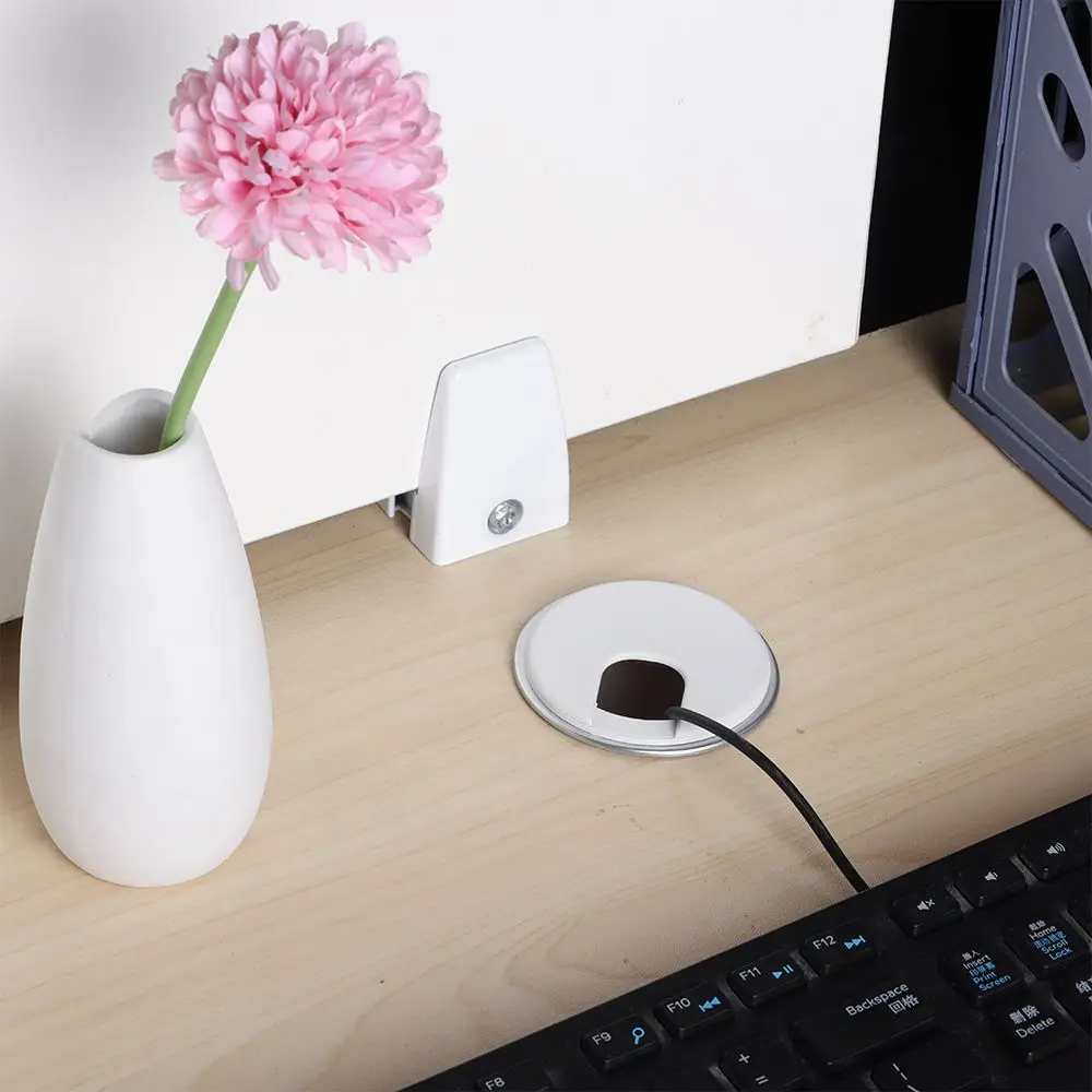 35/50mm Tidy Buckle Line Cable Clamp Office Desk Table Cable Fastener Line Box Wire Hole Cover Computer Grommet
