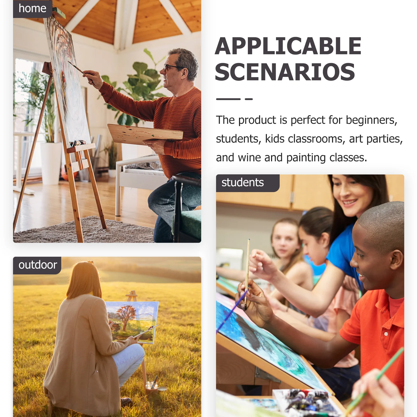 Foldable Easel Sturdy Tray Parts Detachable Buckles Reusable Compact Stand Supplies Portable Accessories Professional Easel