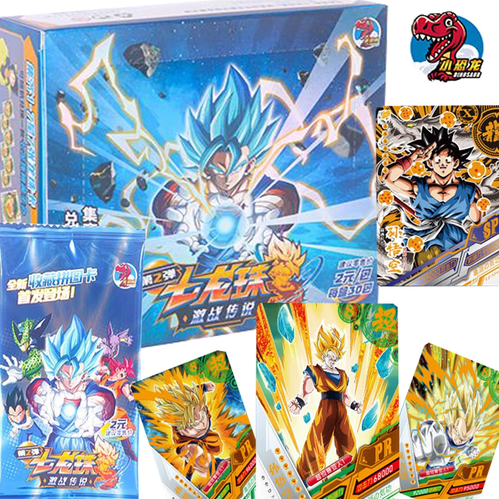 

Dragon Ball Collection Cards Deluxe Edition Anime Characters Son Goku Legend of Fierce Battles Gold Hot Flash Card Kids Gifts