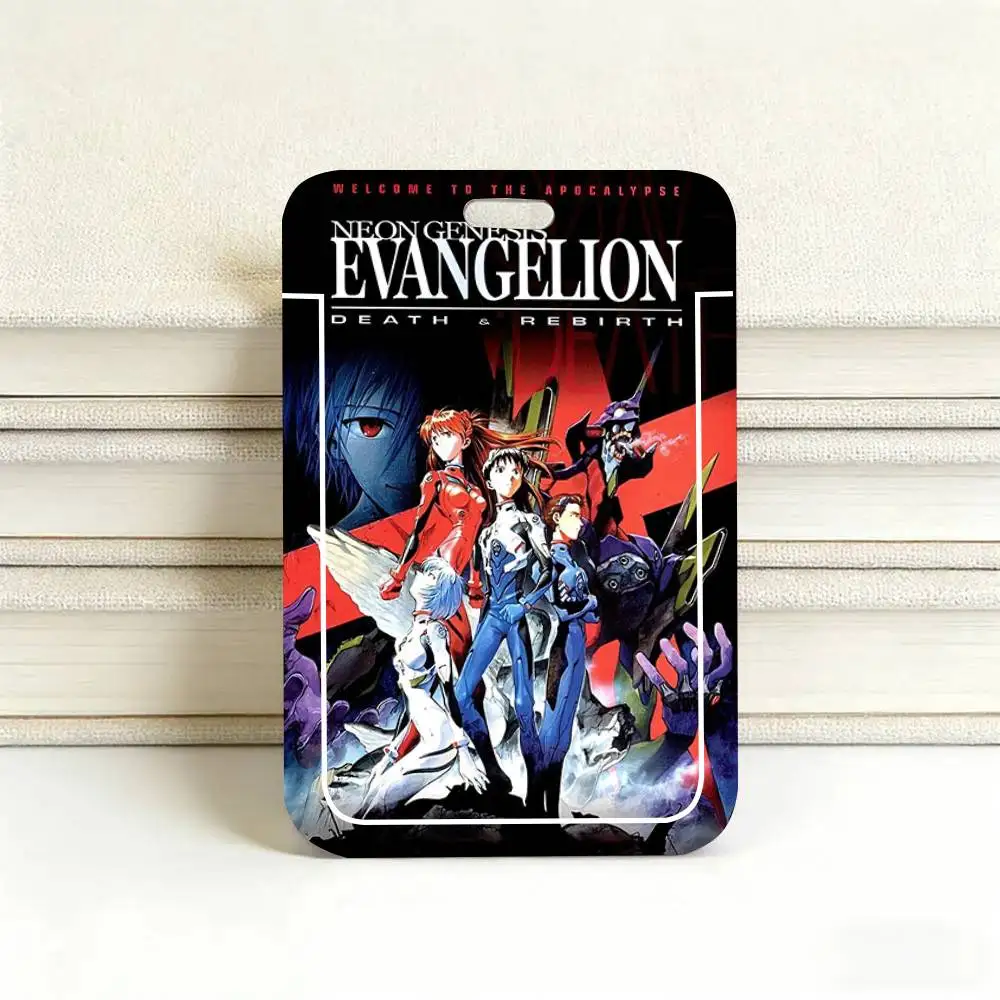 E-Evangelion 애니메이션 끈 열쇠고리용 끈 카드 홀더 학생증 홀더 넥밴드 카드 홀더 출입 통제