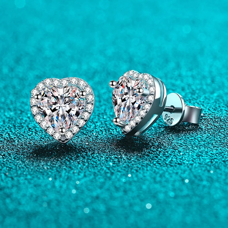 Heart Shape Diamond Lever Back Earrings - 240-5062