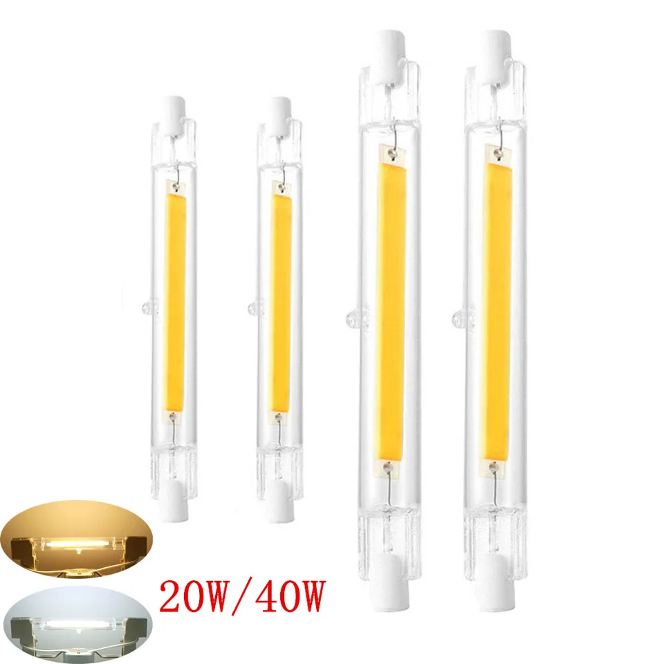 2 Lampadine LED R7S, Lampadine COB Con Tubo Di Vetro, 5 W, 78 - Foto 3