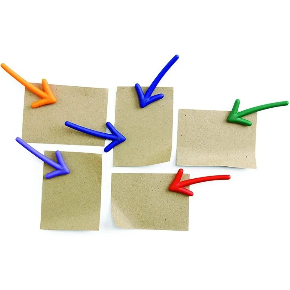 6pcs 크리 에이 티브 3D 냉장고 자석 무작위 색상으로 쌓인 자석 화이트 보드 스티커 화살표 자석 스티커 홈