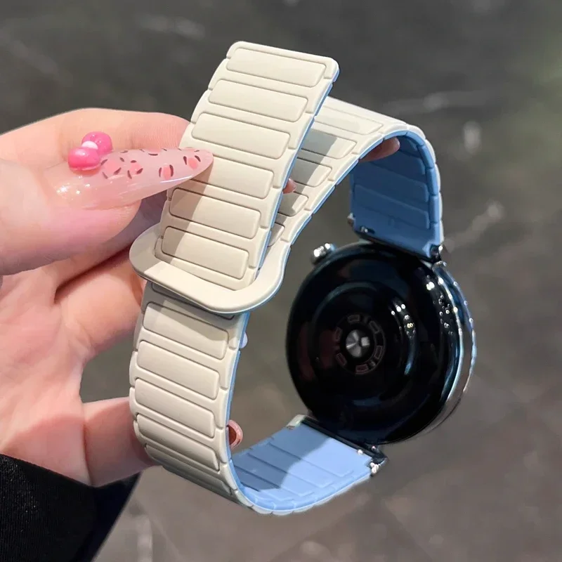 Sport Magnetic strap For Samsung Galaxy Watch 7 6 5 44 40mm 18mm 20mm 22mm Silicone Band for Huawei GT5 Correa Accessories