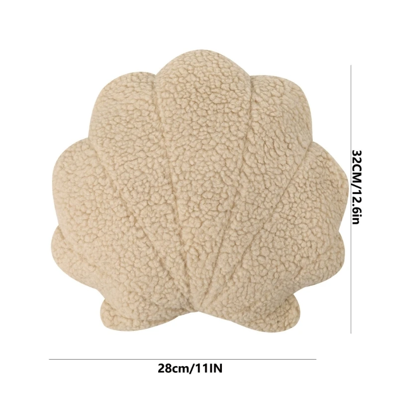 Cute Plush Shell Shape Baby Pillow Newborn Photography Props Posing Pillow Cute Furry Cushion for Baby Studio Photo Shooting 6