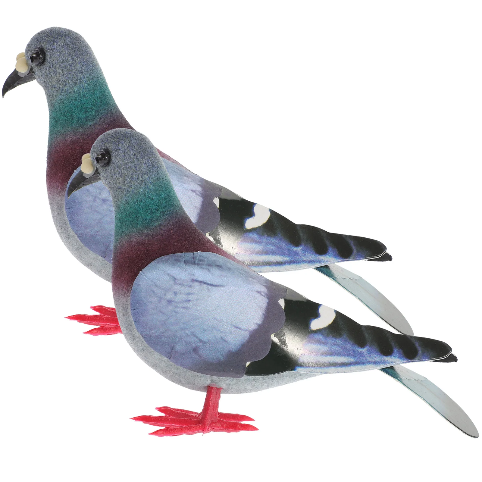 

2 Pcs Garden Bird Figurine Figurines Crafts for Adults Fake Small Dove Plastic Decor Prop Foams Pigeons Outdoor