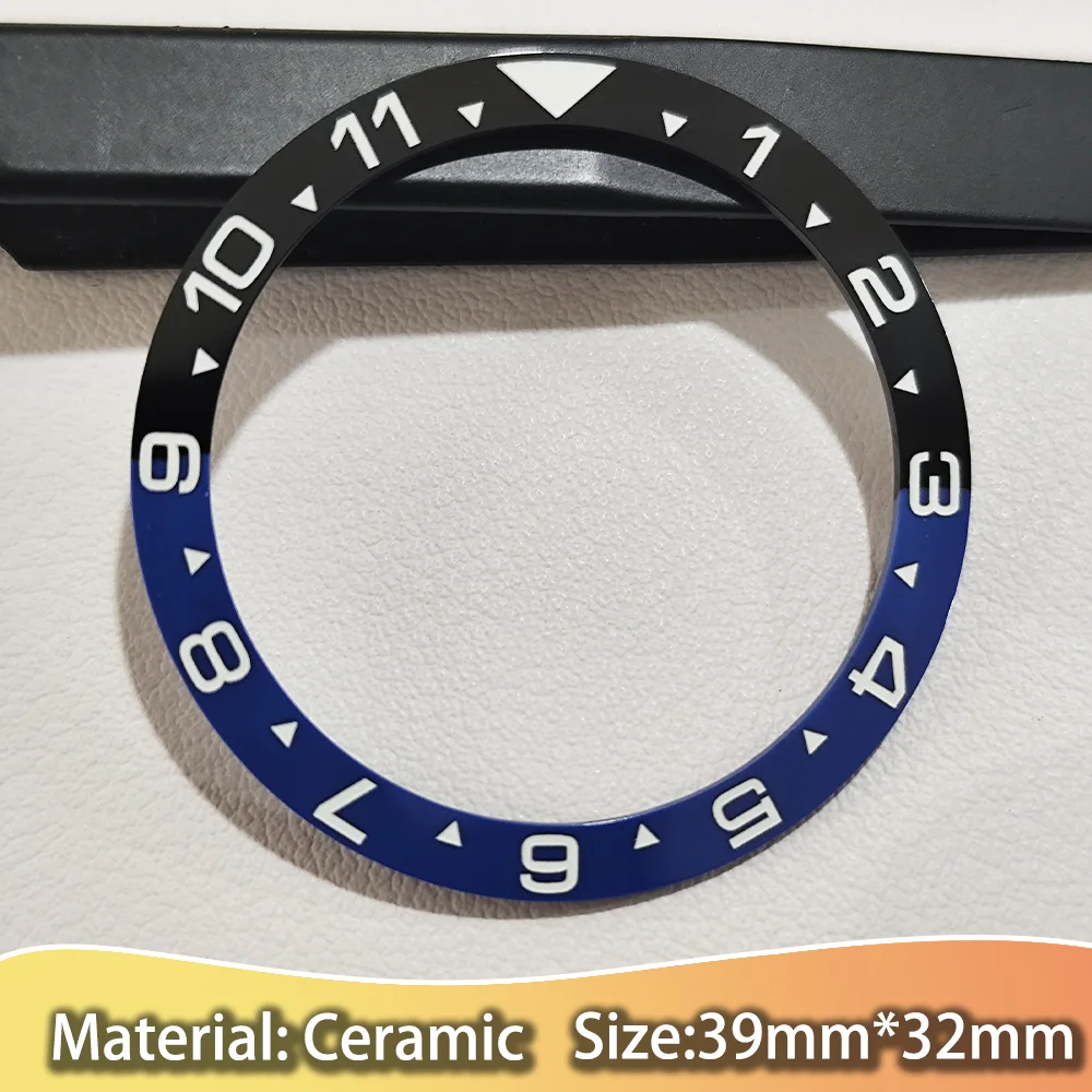 Multicolor Ceramic Bezel Ring for Men's Watch - 39mm x 32mm