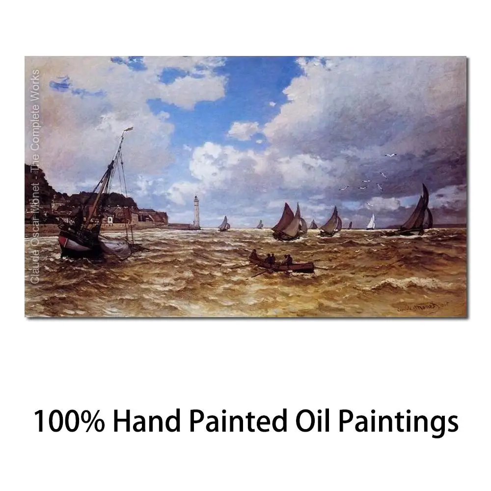 

Canvas Paintings Mouth of The Seine at Honfleur Claude Monet Art Reproduction High Quality Hand Painted