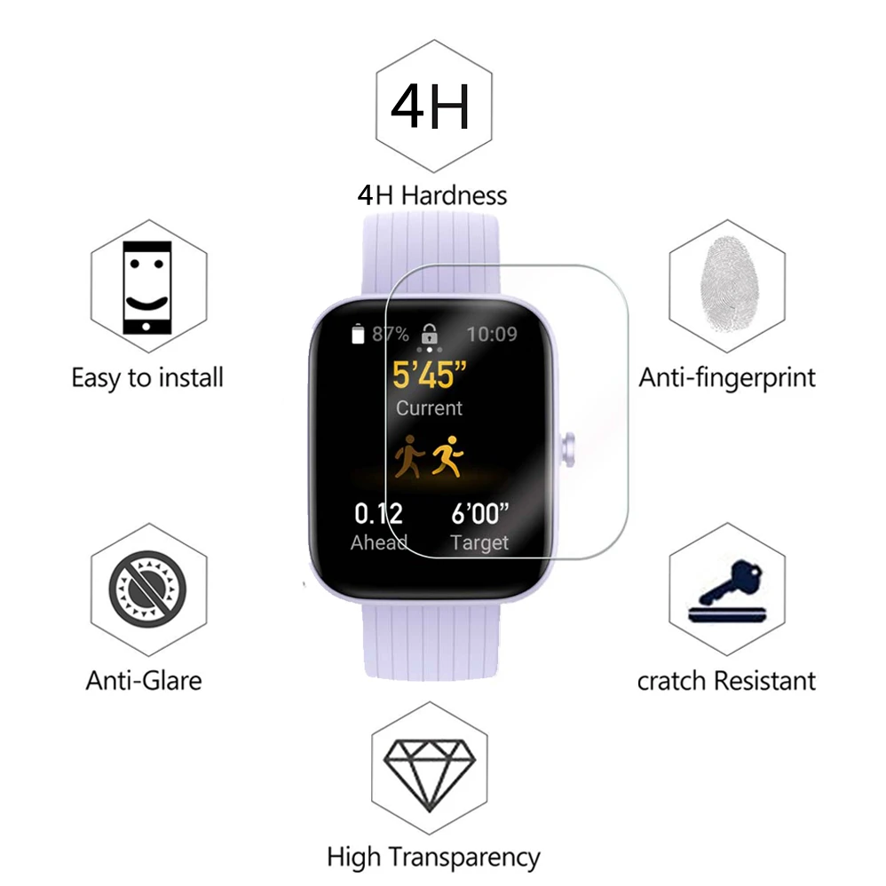 Amazfit Bip 3  TPU ȣ ʸ, Ʈ ġ ȭ ȣ, HD  ũġ  ȣ ʸ,  ƴ, 3 