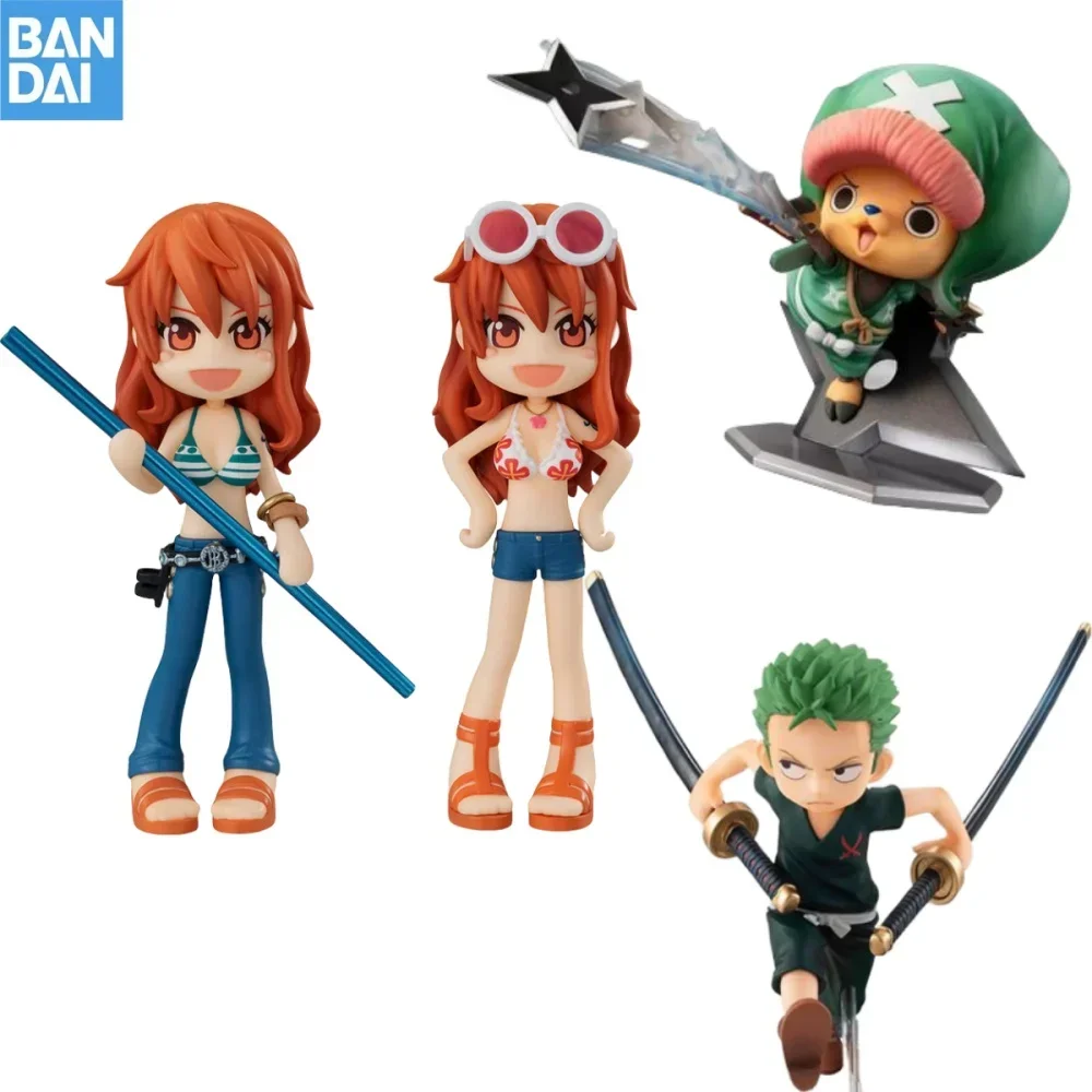 Megahouse Original Pop Pinky St One Piece Anime Figure Roronoa Zoro Nami Q Version Kwaii Action Figure Toys For Children Gifts
