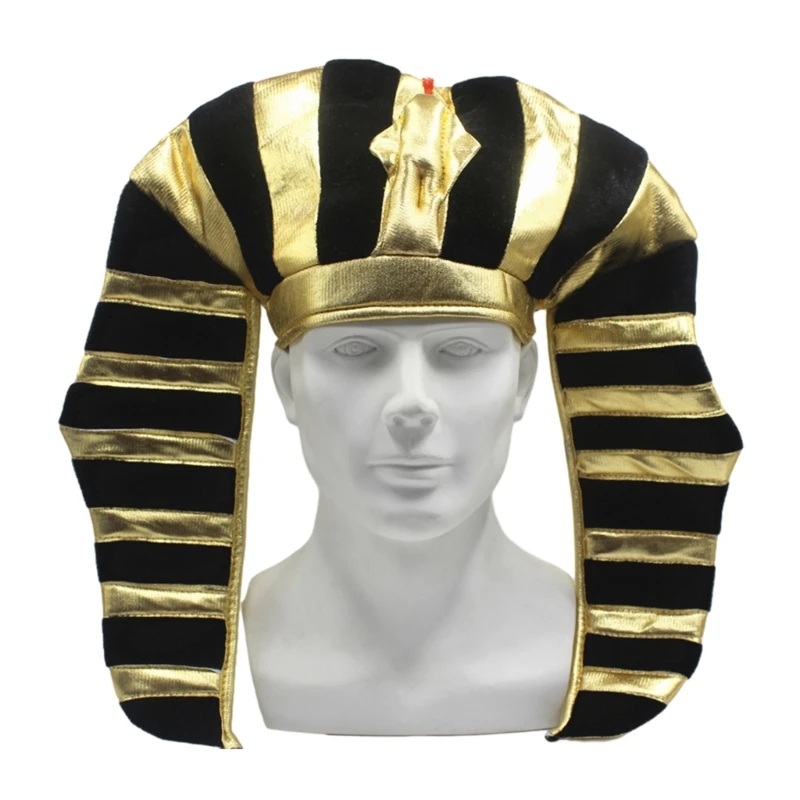 

Pharaoh Headpiece Egyptian Hat King Tuts Pharaoh Hat Egyptian Costume Halloween Cosplay Party Accessories for Women Men