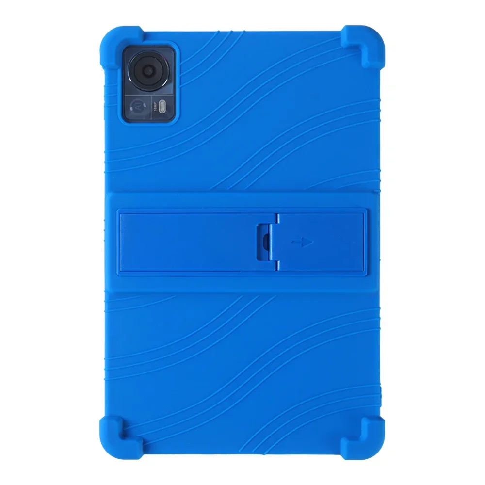 Enhanced Shockproof Tablet Case with Adjustable Stand and Precise Cutouts - 11 Inch, Soft Silicone