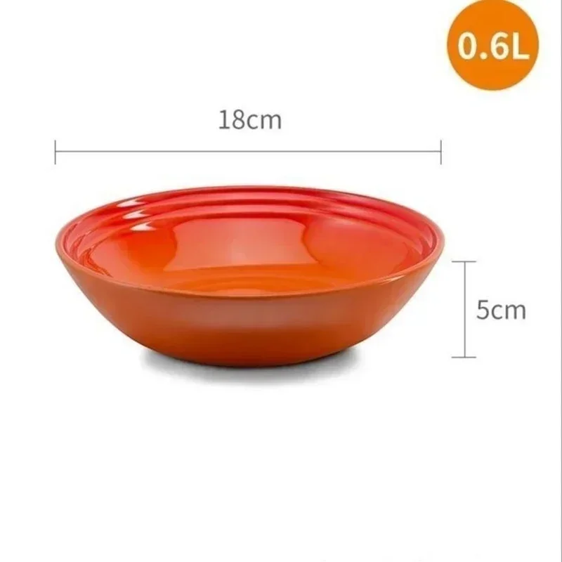 Dining Dish 7 inches Porcelain Soup Bowl 1 Pack Ceramic Dinner Plate Dessert Salad Food Dish Kitchen Serving Tray Colorful Deep Tableware