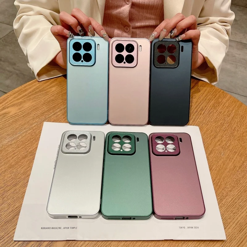 Stylish Tempered Glass Matte Shockproof Phone Case
