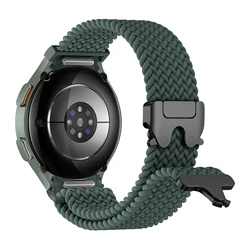 Parachute Braided Nylon Bracelet Strap for Smartwatches - No Gaps Adjustable Band (Laker green)