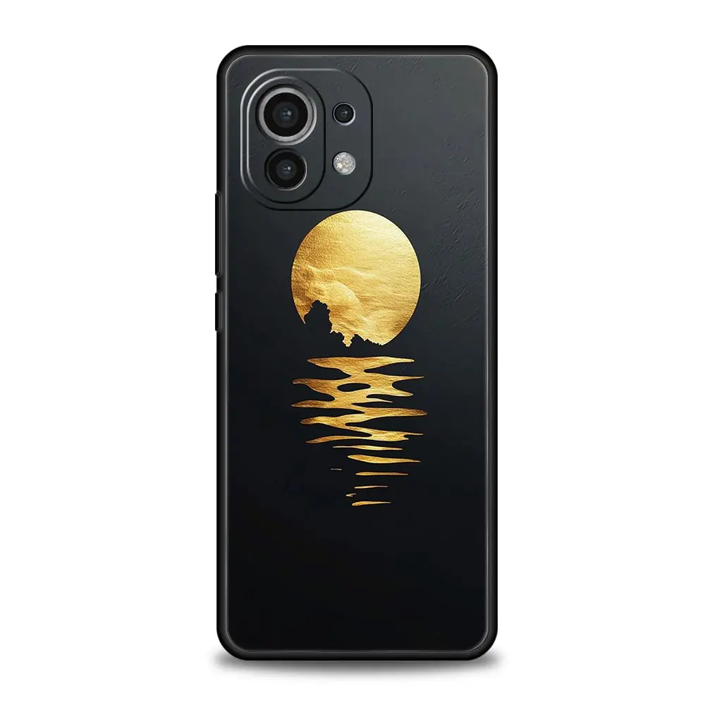 Abstract Mountain Sunrise Line Soft Case Cover
