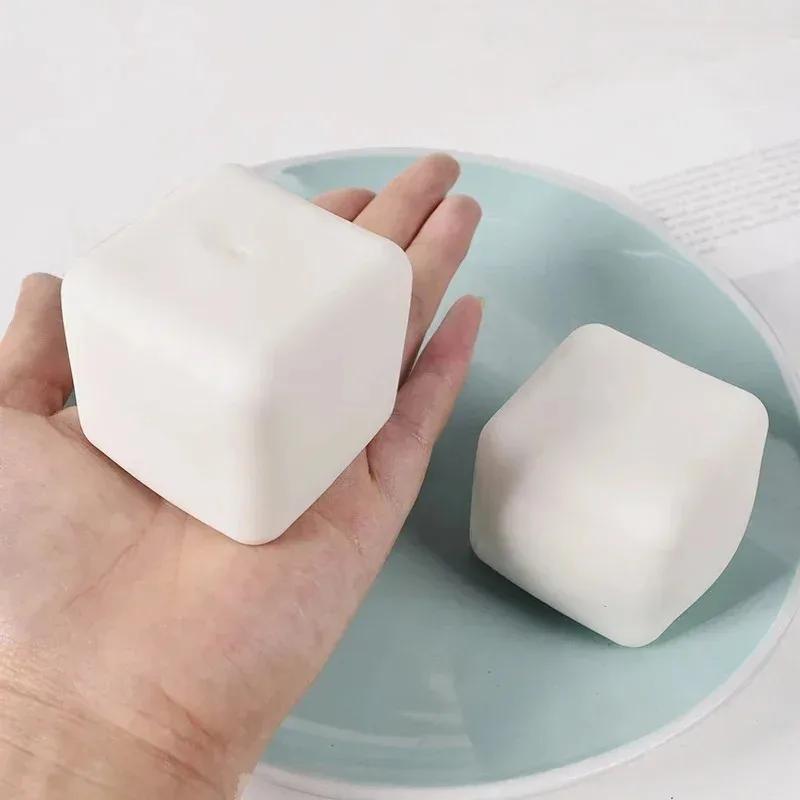 Cute Tofu Pressure Blocks Sensory Toys Relieve Soft Dough Balls Best Gifts for Adults and Children Creative Fun Stress Relief