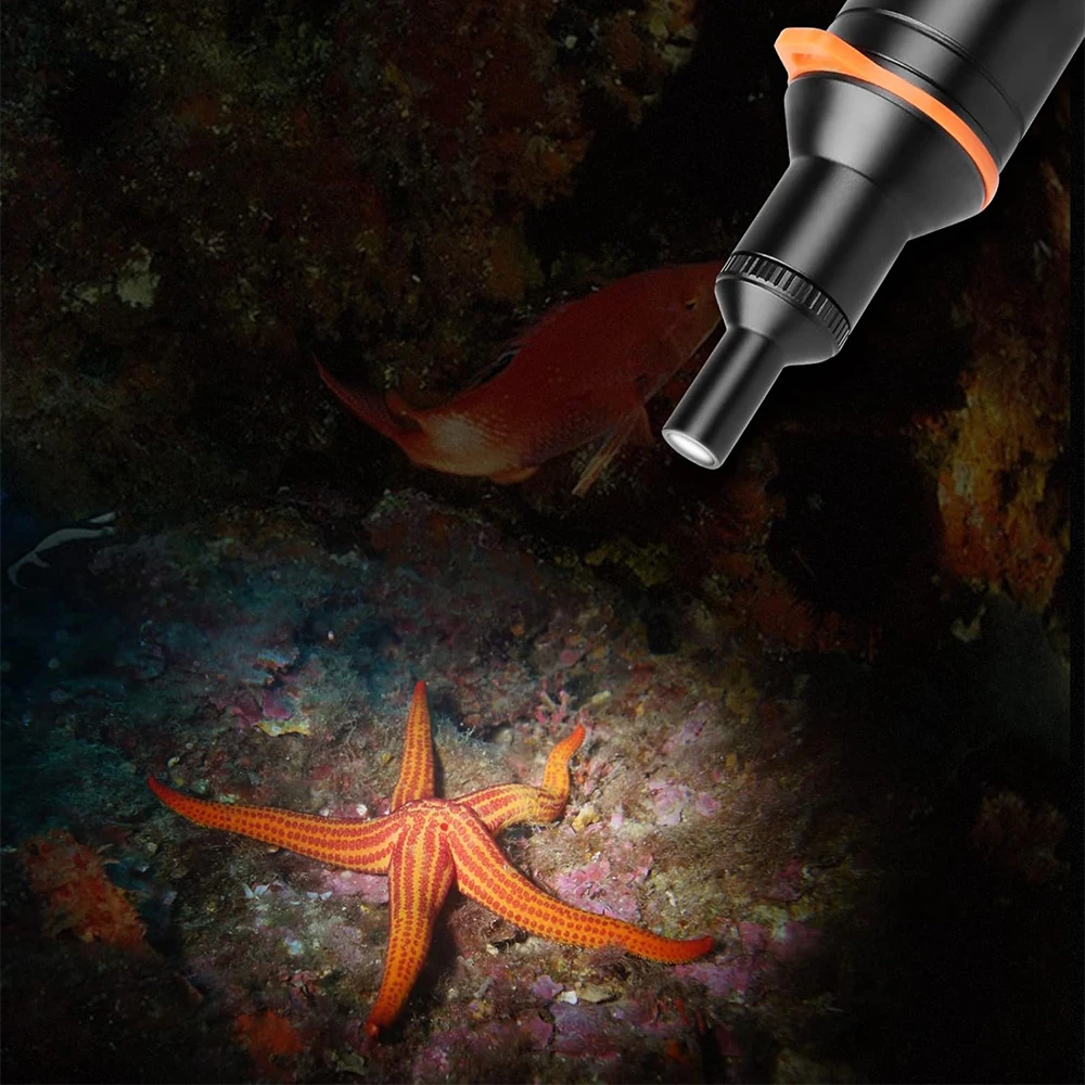 Mini Flashlight Flashlight Holster ORCATORCH D530V Diving Video Light Snoot