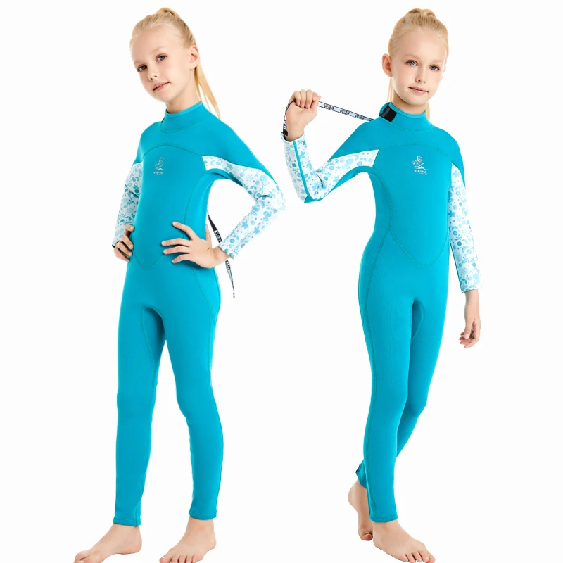 

2/3MM Freediving Wetsuit Girls Surfing Neoprene Wetsuits for Boys Scuba Diving Suit Kids Thermal Swimsuit Children Swimwear