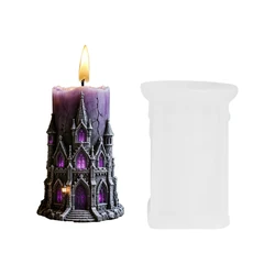 Gothic Castle Style Handmade Aromatherapy Candle Mold - Dark Fantasy Desktop Decoration Gift (1 Piece)