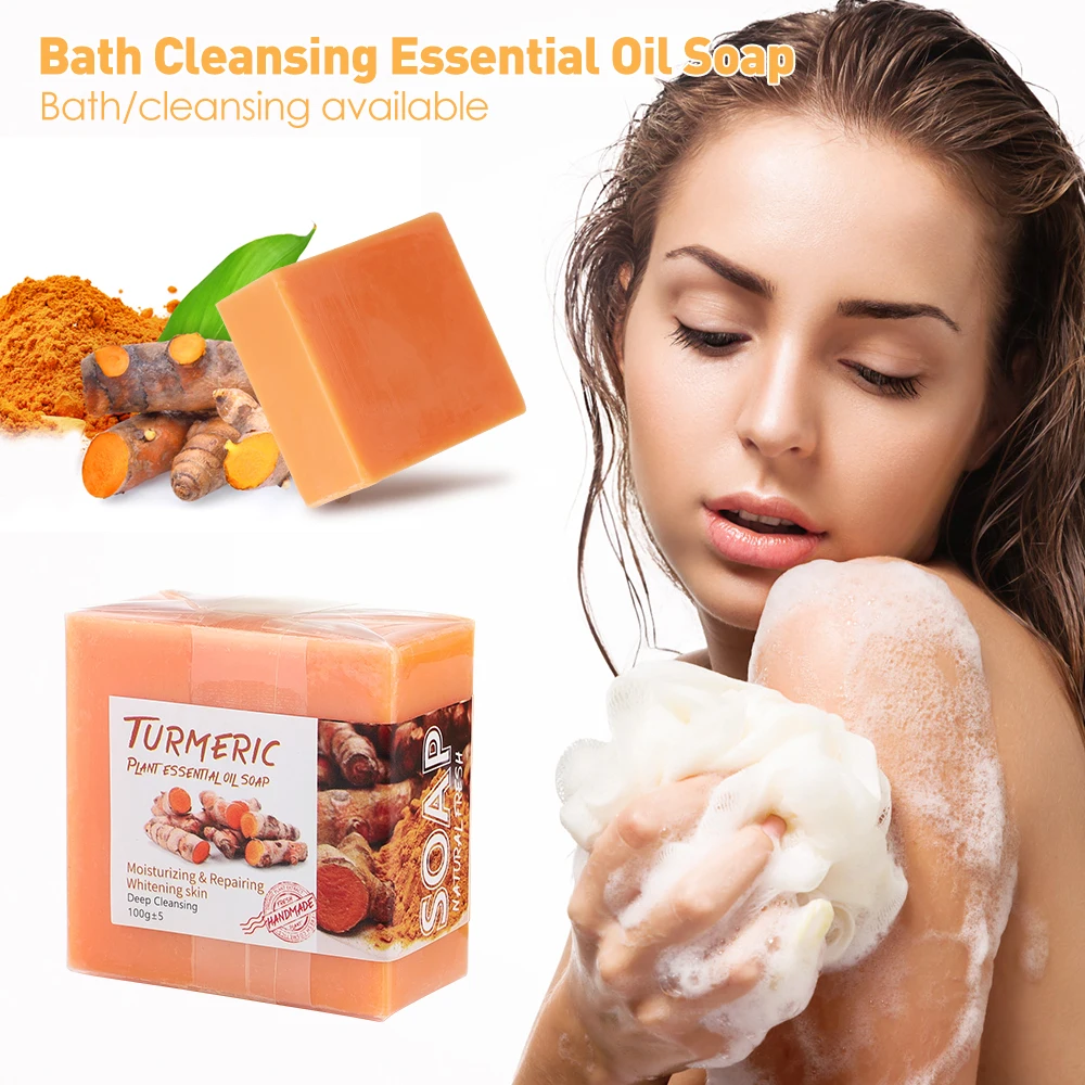 Bath Cleansing Essential Oil Soap Ginger Soap Antioxidant Deep Cleansing Turmeric Soap Skin Cleansing Facial Cleaning