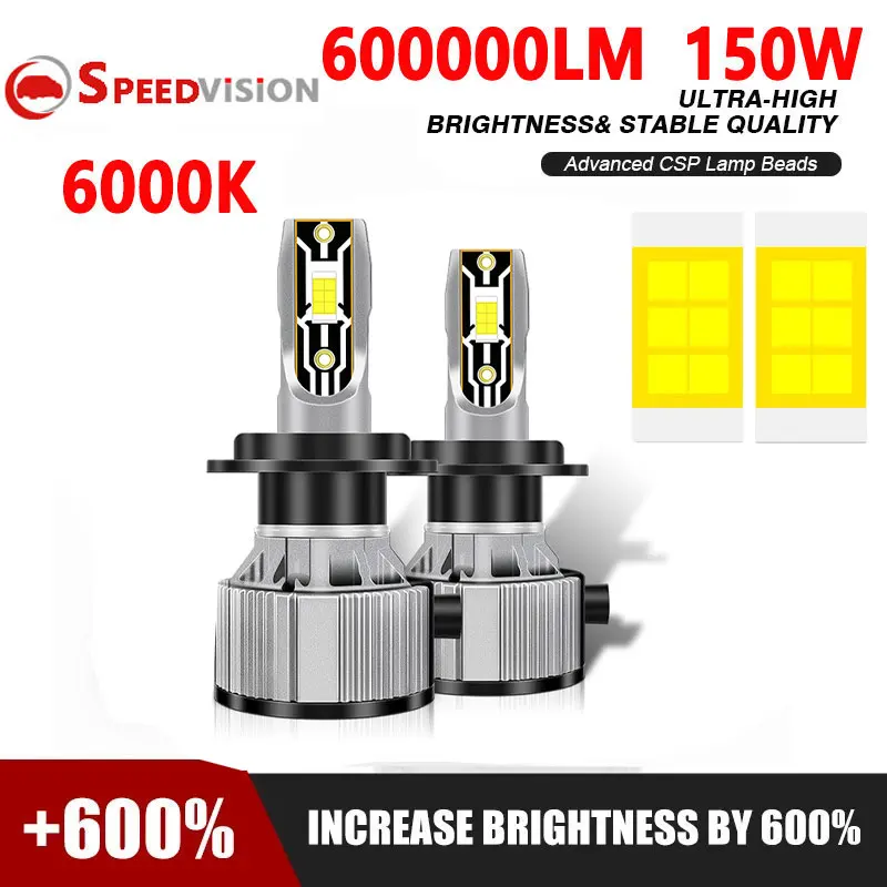 

H7 Led H11 H1 H4 Canbus Led Headlight 600000LM Tube LED lamp 150W 9005 9006 Hb3 Hb4 H8 H9 Headbulb 6000K PTF Auto Fog lamp 12V