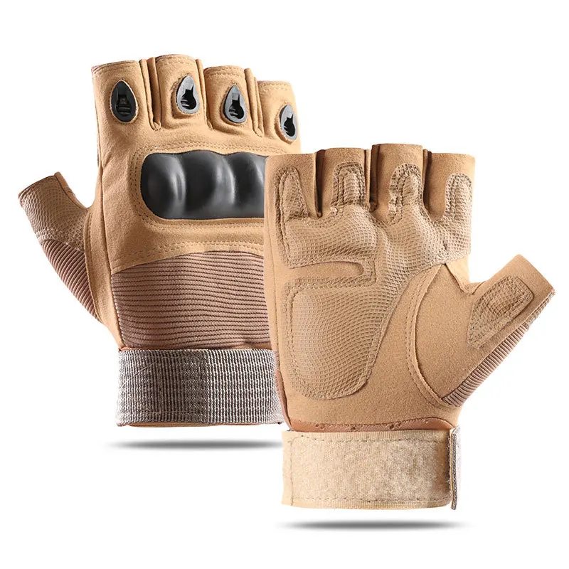 Men and Women's Full Leather Combat Fingerless Glove, Winter Tactical Gloves, Half Finger, Xinji, Hebei, Us, Manufacturer