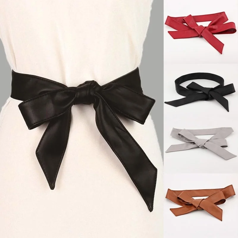 

Fashion PU Leather Belts for Women Soft Dress Wide Corset Strap Female Belt