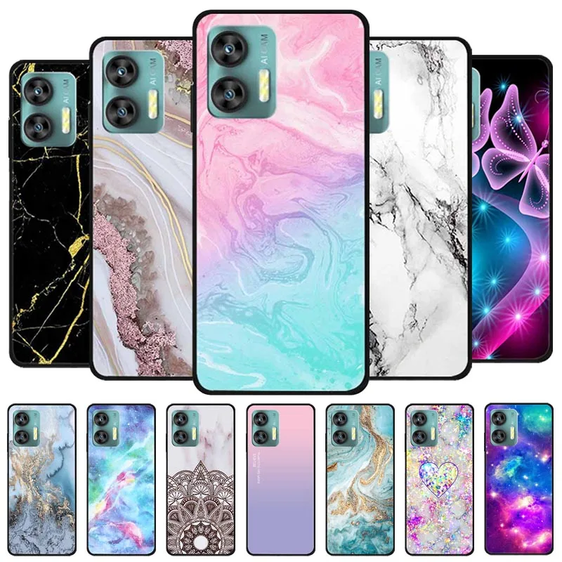 Colorful Marble Space TPU Silicone Soft Back Cover Case - Fashionable Protective
