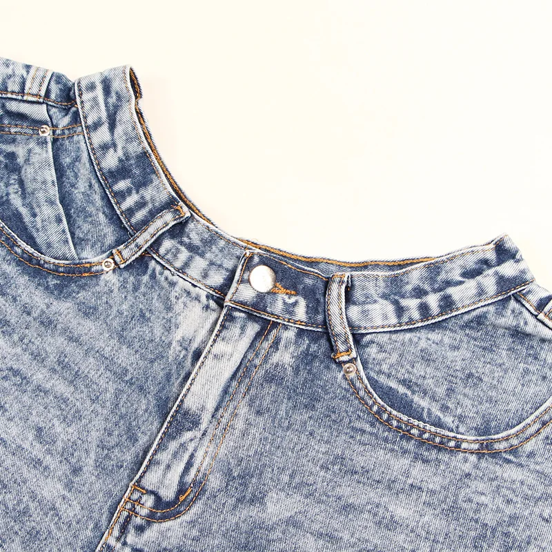 High Waist Denim Shorts Women 2023 Summer Ins New Jeans Loose Slimming Pocket Ruffled Short Casual Short Booty Pants for Ladies