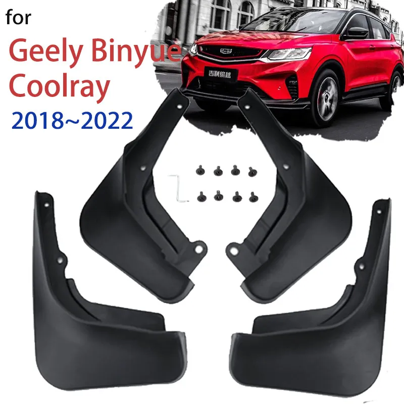 

4x Mud Flap Splash Guards for Geely Binyue Coolray Proton X50 2018~2022 Mudflap Front Rear Wheel Fender Mudguard Car Accessories