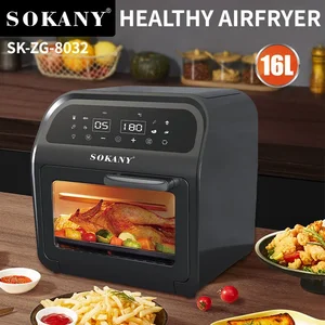 Smart Deep Fryer 16L Large-capacity Household Multi-functional Smart Oil-free Smokeless Electric Oven Deep Fryer 220V