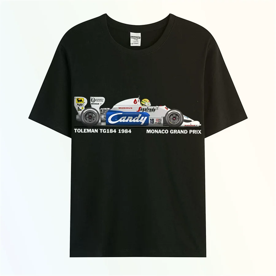 Футболка из хлопка 100% Raceart - Toleman Tg184 1984, унисекс, для подростков, унисекс