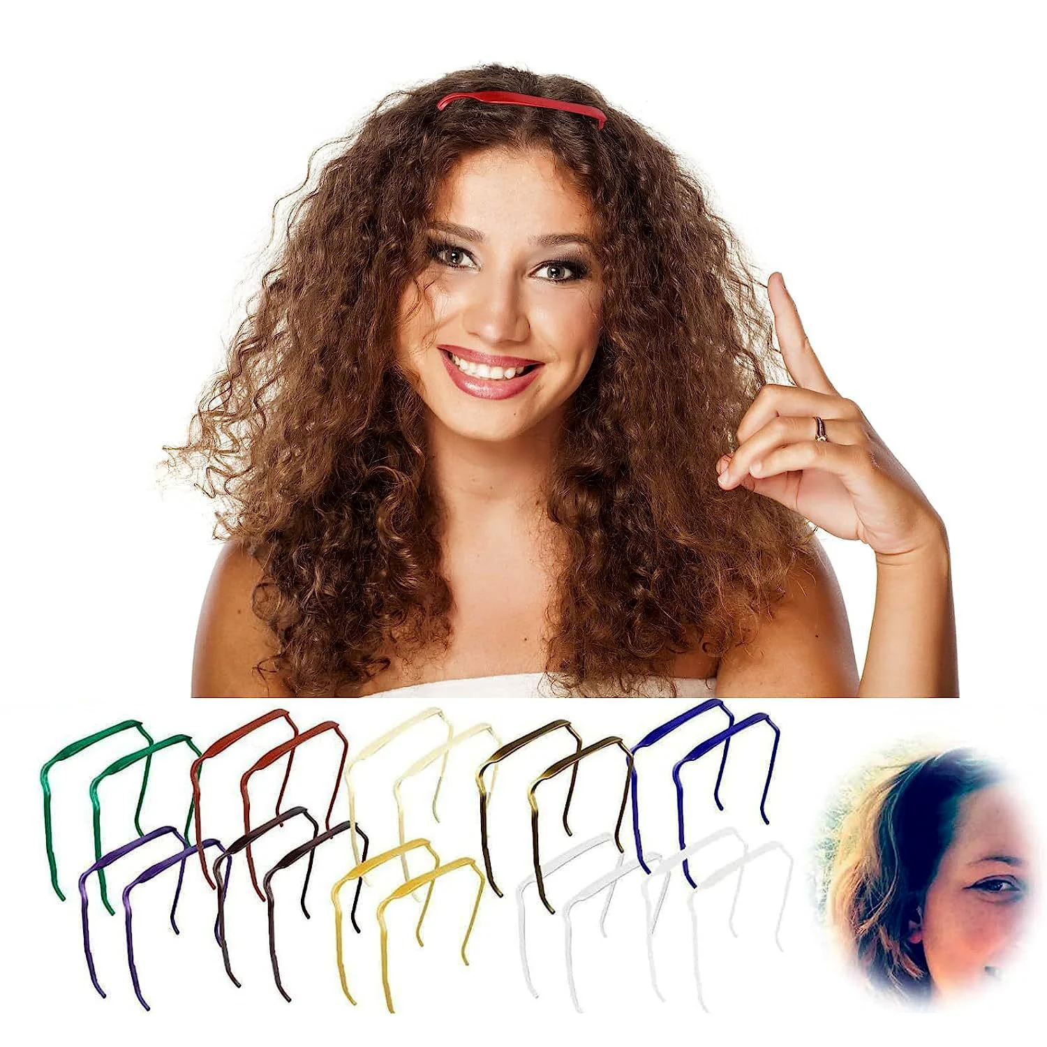 

Invisible Thick Curly Hair Hoop Hair Medium Headband Hairstyle Fixing Tool for Curly Hair Men Women Plastics Hair Band