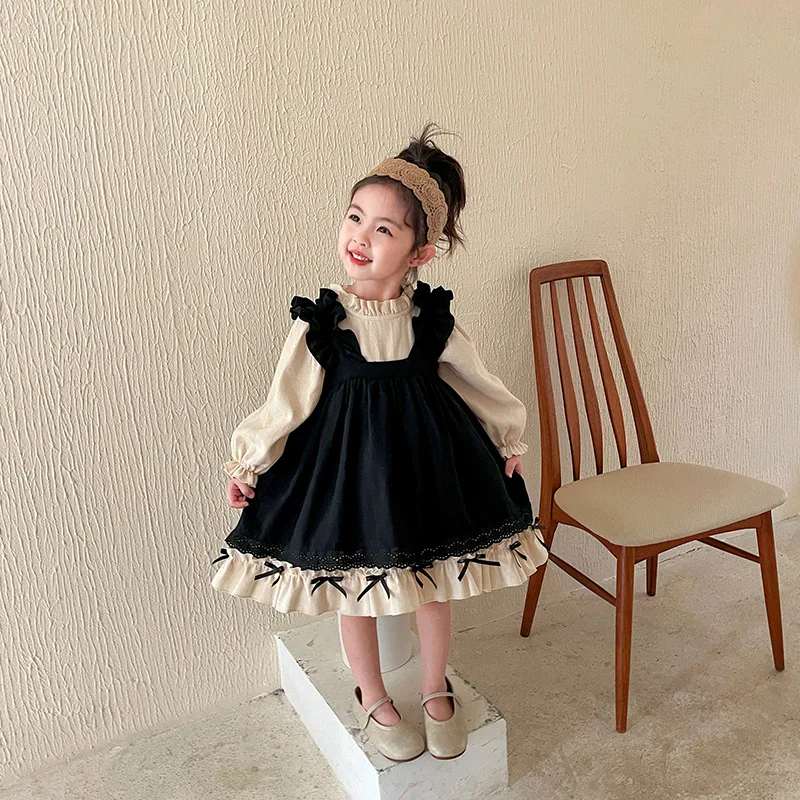 

Children's Clothing Girls' Spring Suits Spring Children's Dress 2023 New Spring and Autumn Baby Lolita Princess Dress