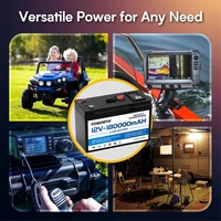Batterie rechargeable 12V 🔥 Batterie solaire 180AH avec BMS - Optimisée pour les systèmes solaires domestiques, les vivages hors réseau, les camping-cars et les bateaux électriques 5