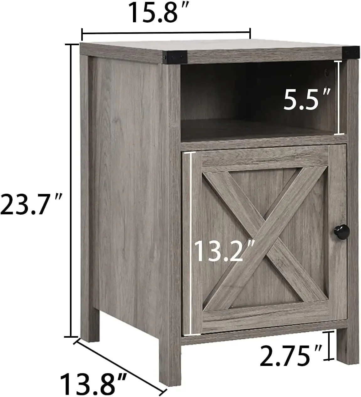 Barn Door Accent Table Set 3