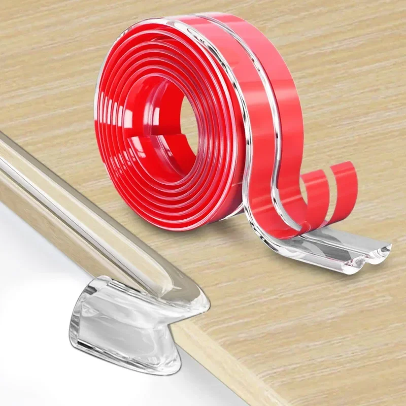 Transparent Soft Corner Protector & Edge Guard for Baby Safety, Self-Adhesive Bumper Strip