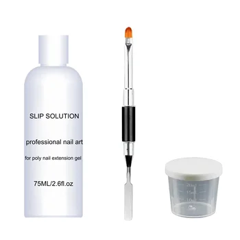 Soluzione Antiscivolo per Unghie 2.6 fl.oz per Kit Gel Unghie Professionale per Ispessimento e Allungamento delle Unghie