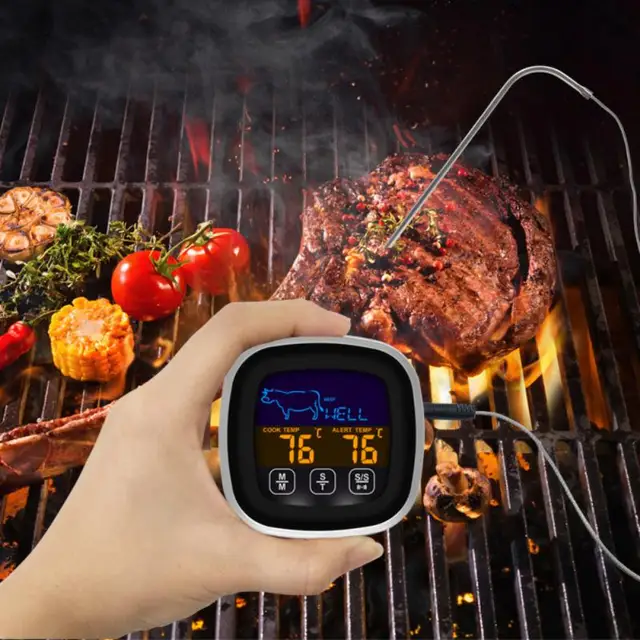 Időzítő Riasztási Szondával Távoli Digitális Konyha Intelligens Hús Hőmérő Led Smart Display Bbq Szonda Otthoni Főzési Eszközök - Image 2