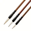 3pcs Chinese Calligraphy Brush Suit, Wolf Hair, Part Hair, 3 Specifications-Professional Ink Pen, Suitable for Writing, Painting 1