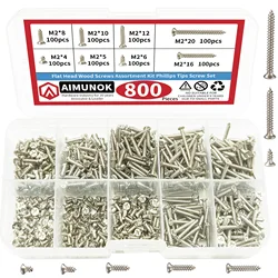 800pcs Self Tapping Screw and Lock Nut Assortment Kit (800pcs Kit)